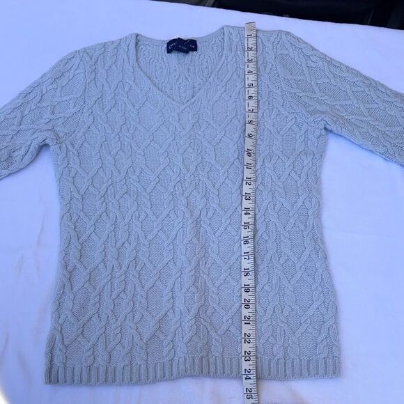 Charter Club Womens Wool Angora Cable Knit Sweater Vintage Size SP - Picture 6 of 12